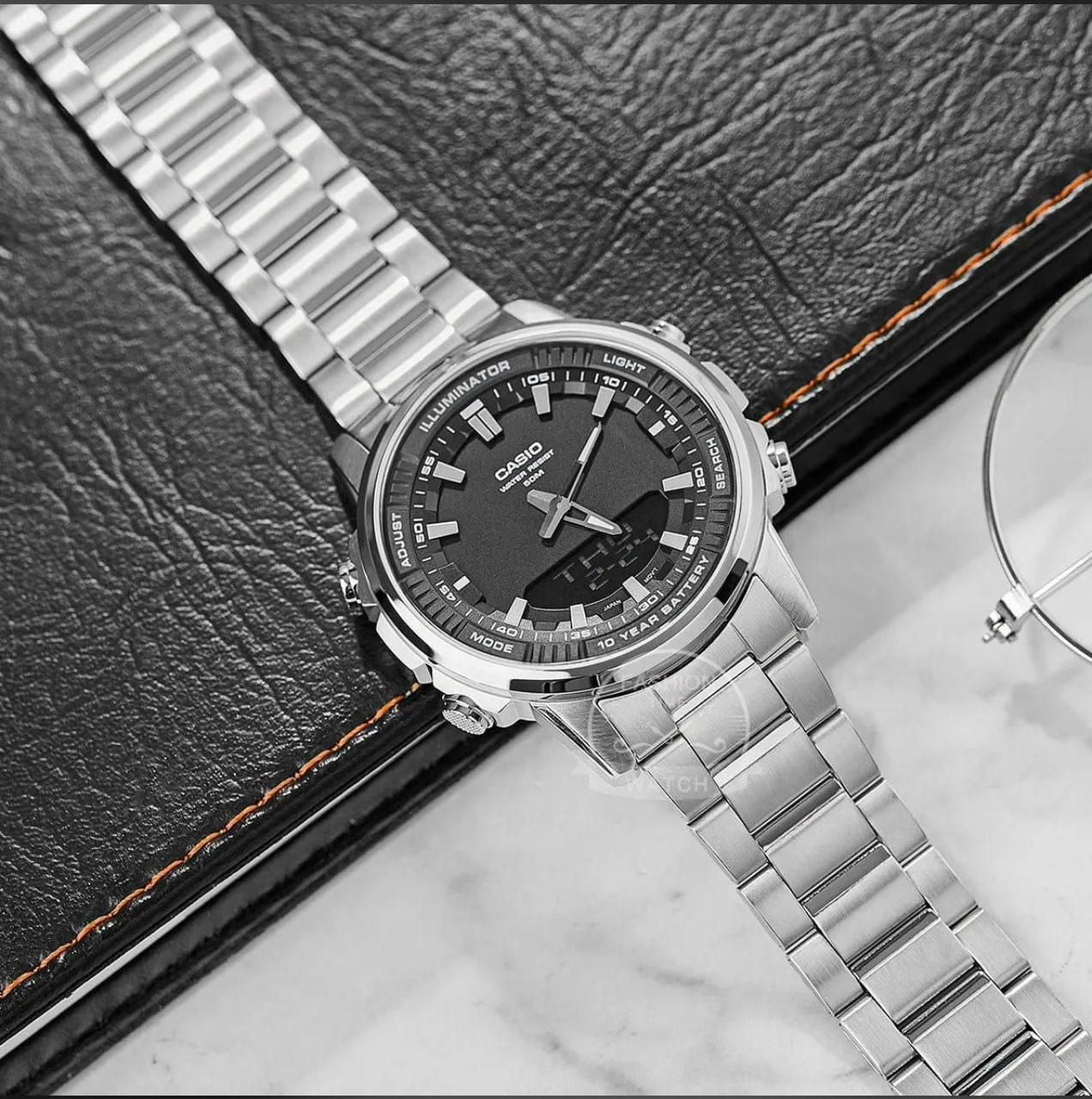 Casio Men’s Dual Display Stainless Steel Watch